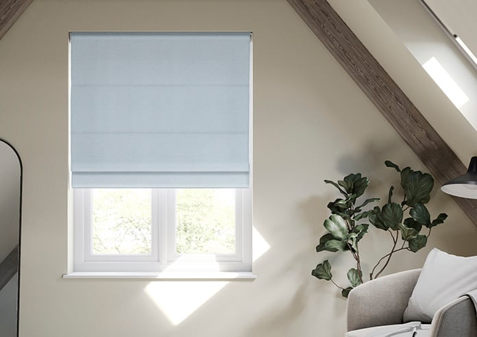 Wexley, Arctic Blue - Twist&Fit Roman Blind - Image 3